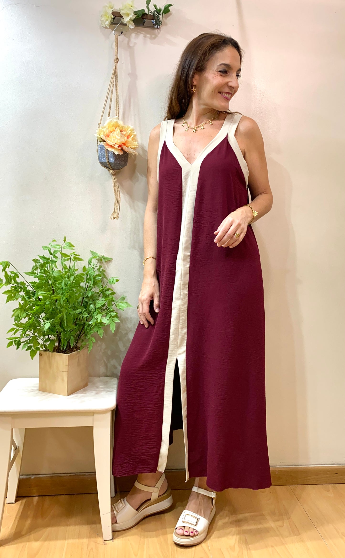 Vestido línea central