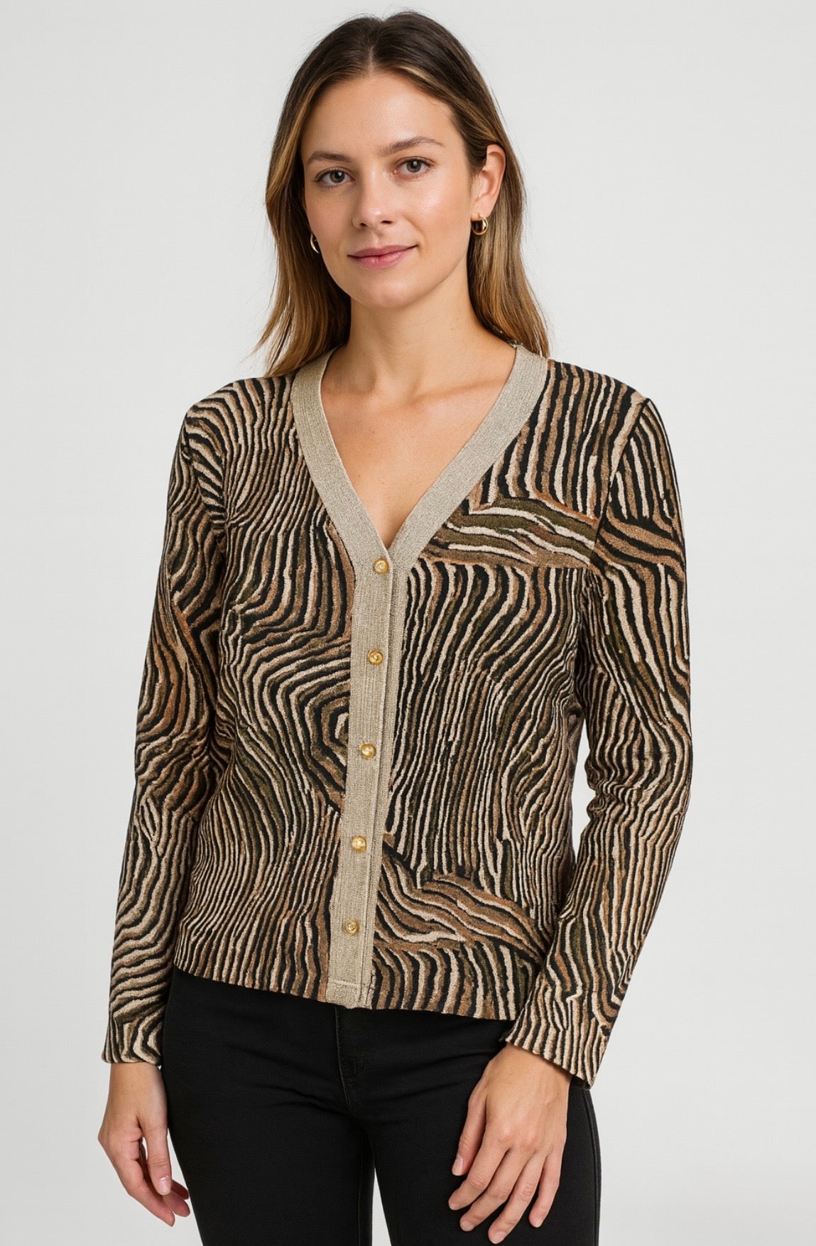 Jersey animal print tipo chaqueta