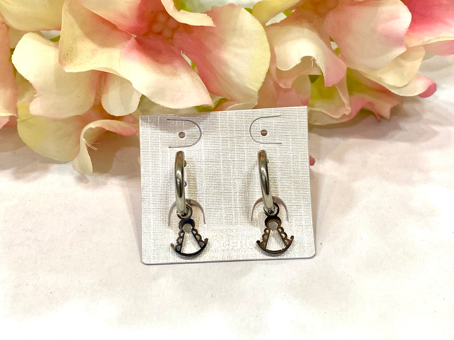 Pendientes acero Virgen del Rocío y arito