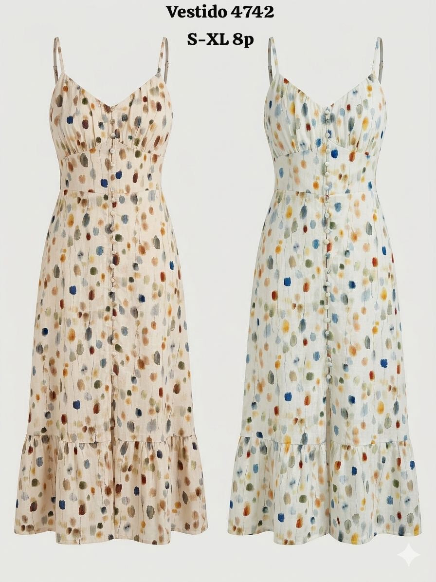 Vestido tirantes lunar