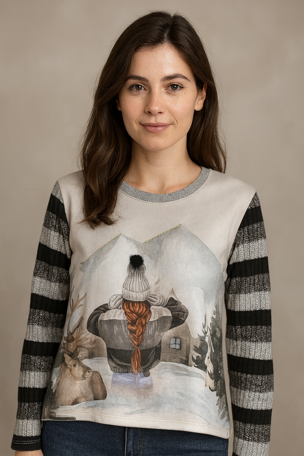 Suéter niña con gorro