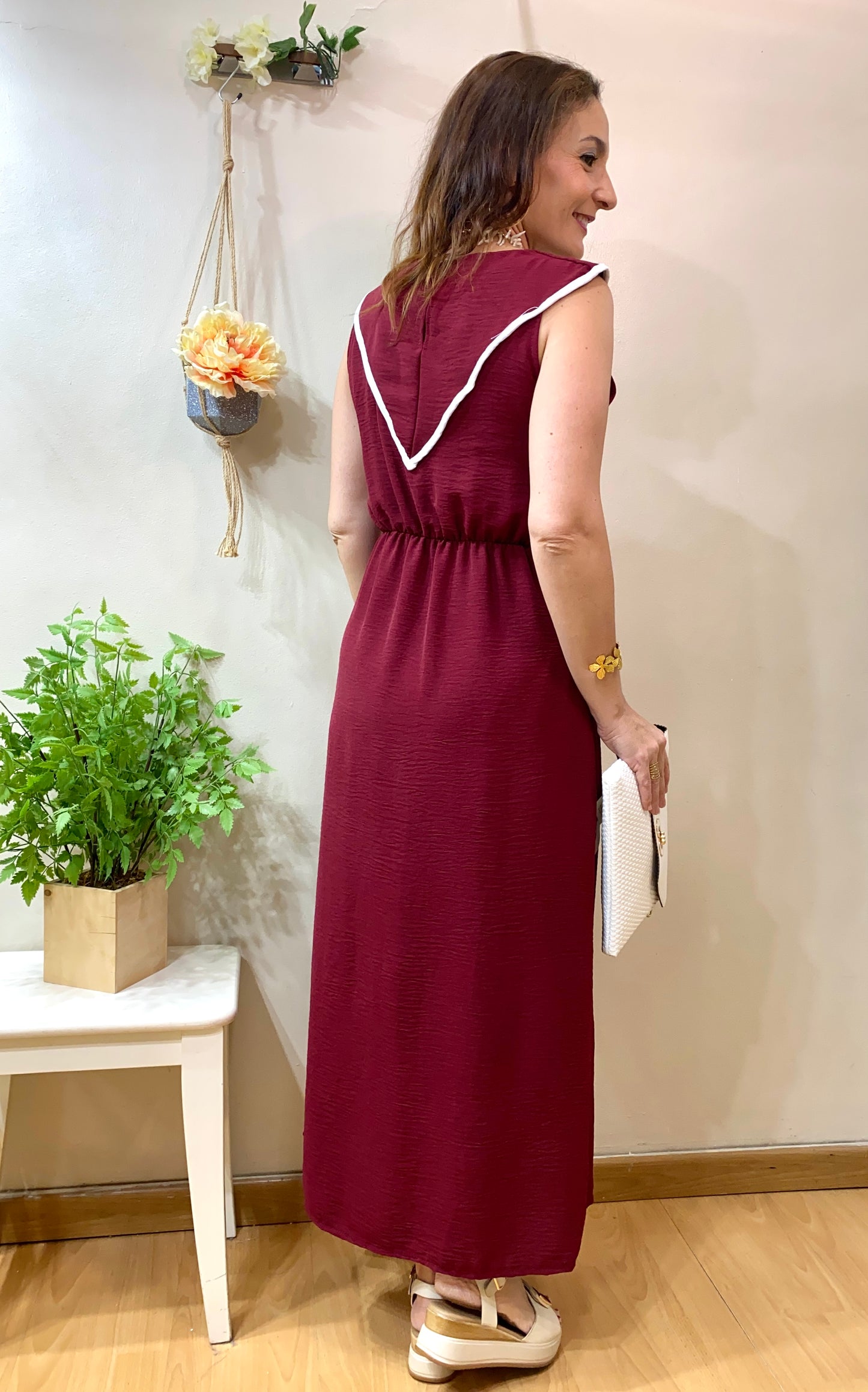 Vestido escote con V