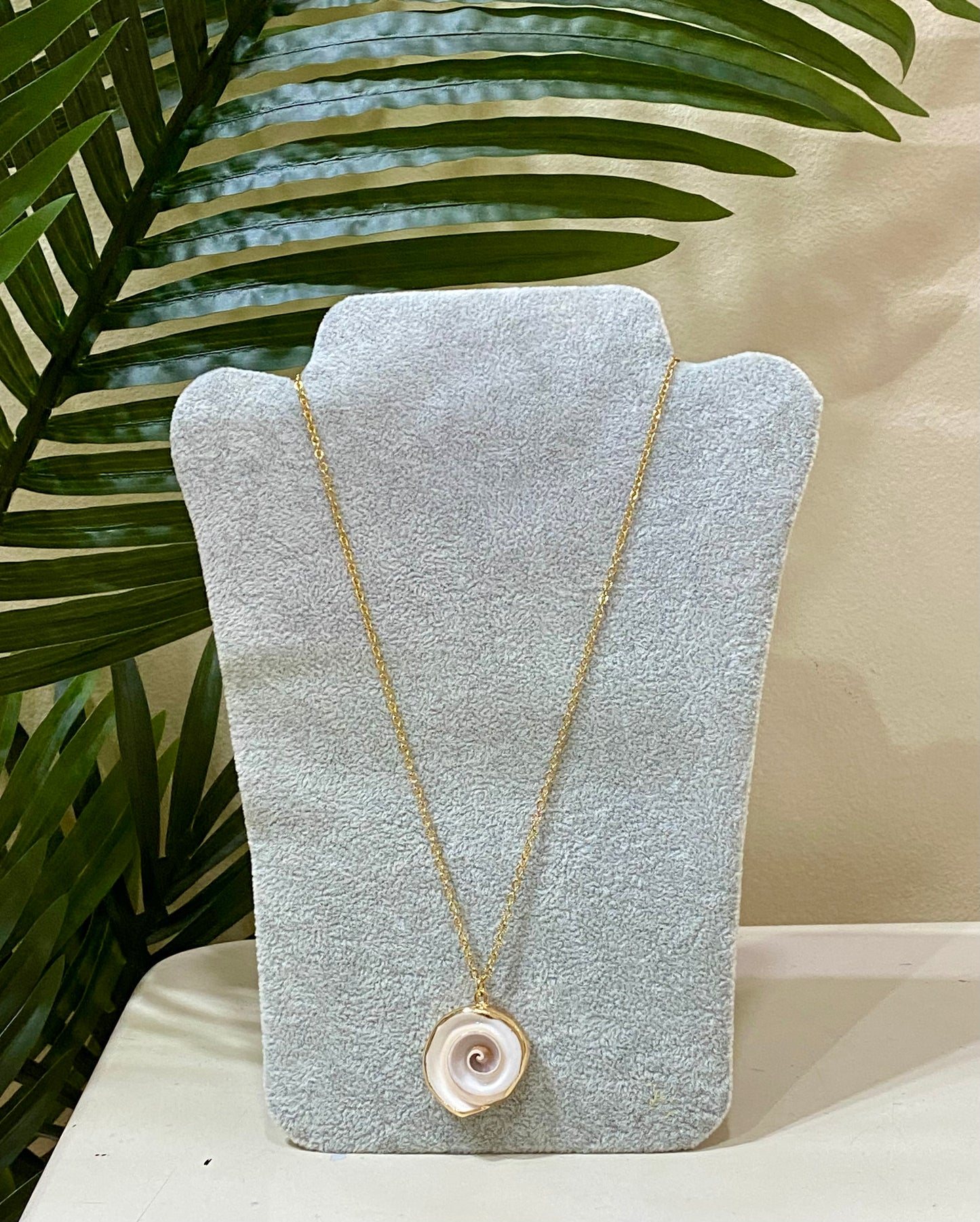 Collar acero concha marina