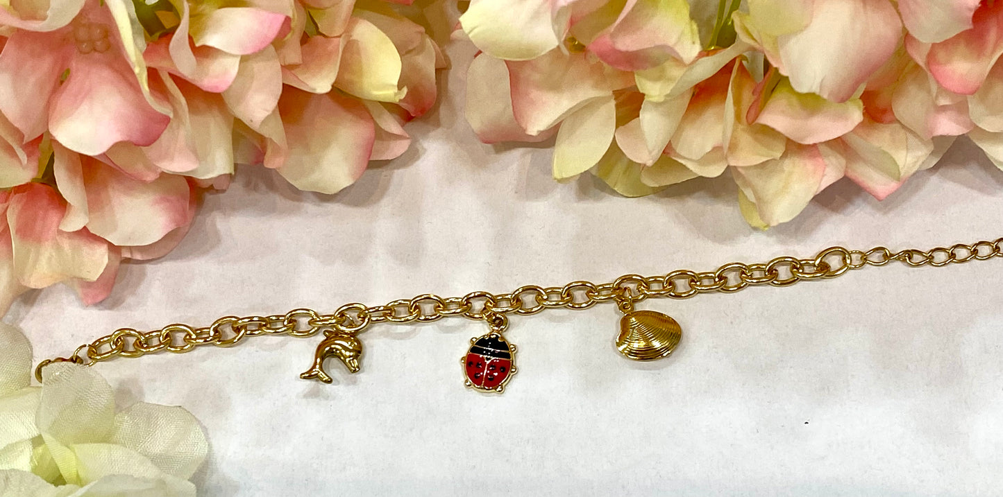 Pulsera acero mariquita
