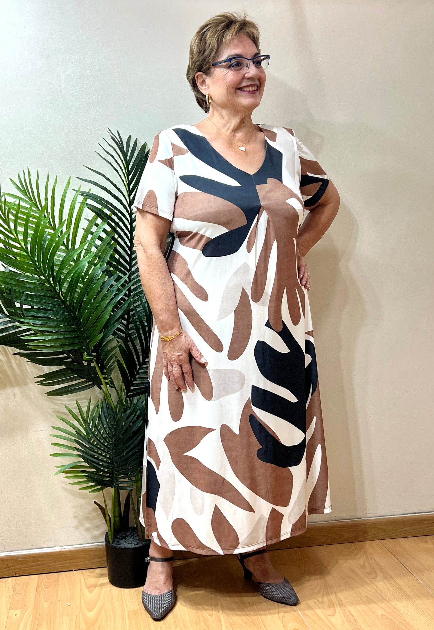 Vestido escote tablón