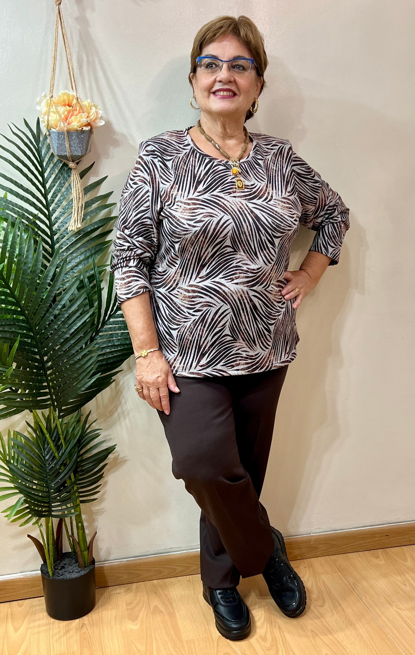 Camiseta estampada ramas