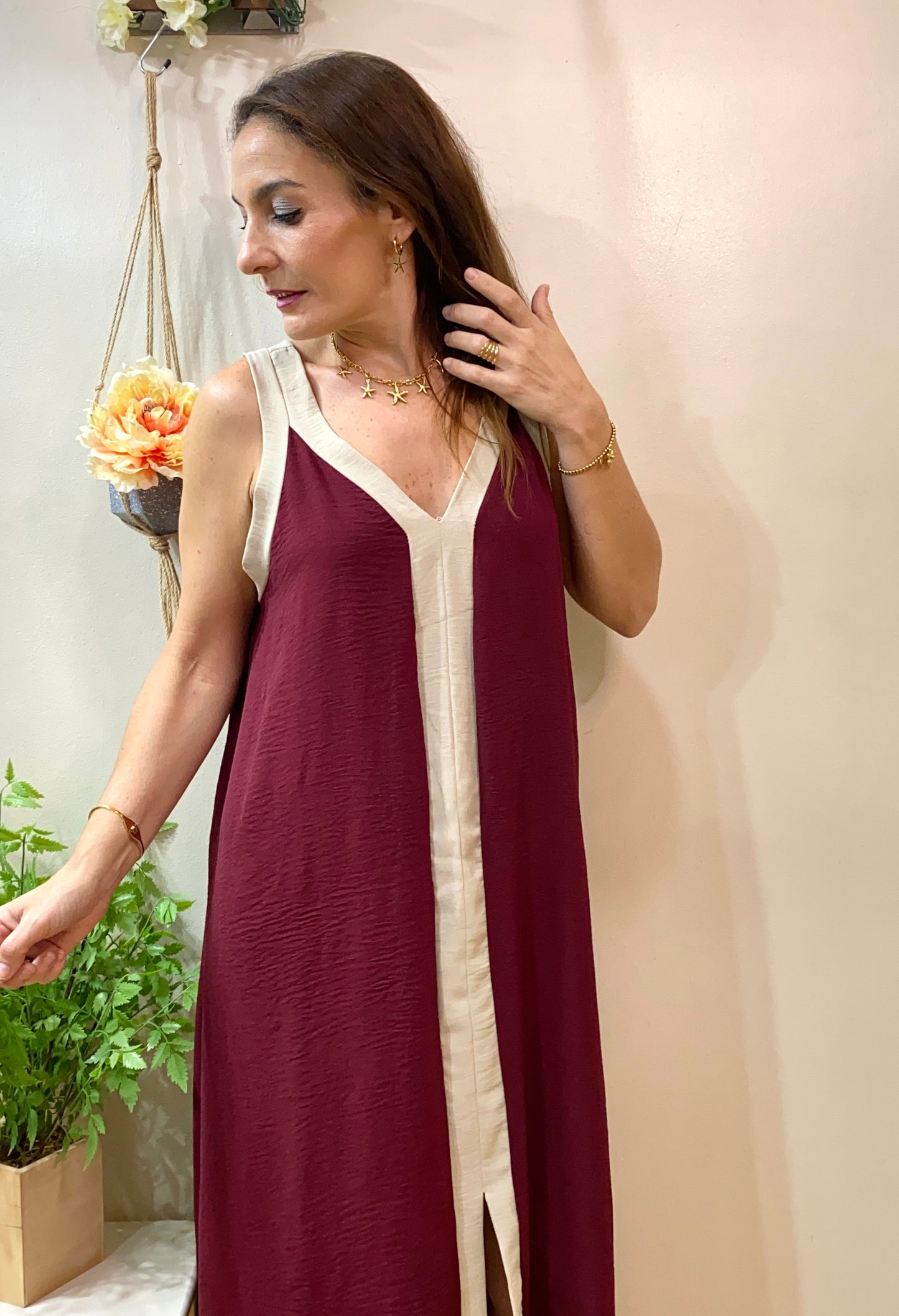 Vestido línea central