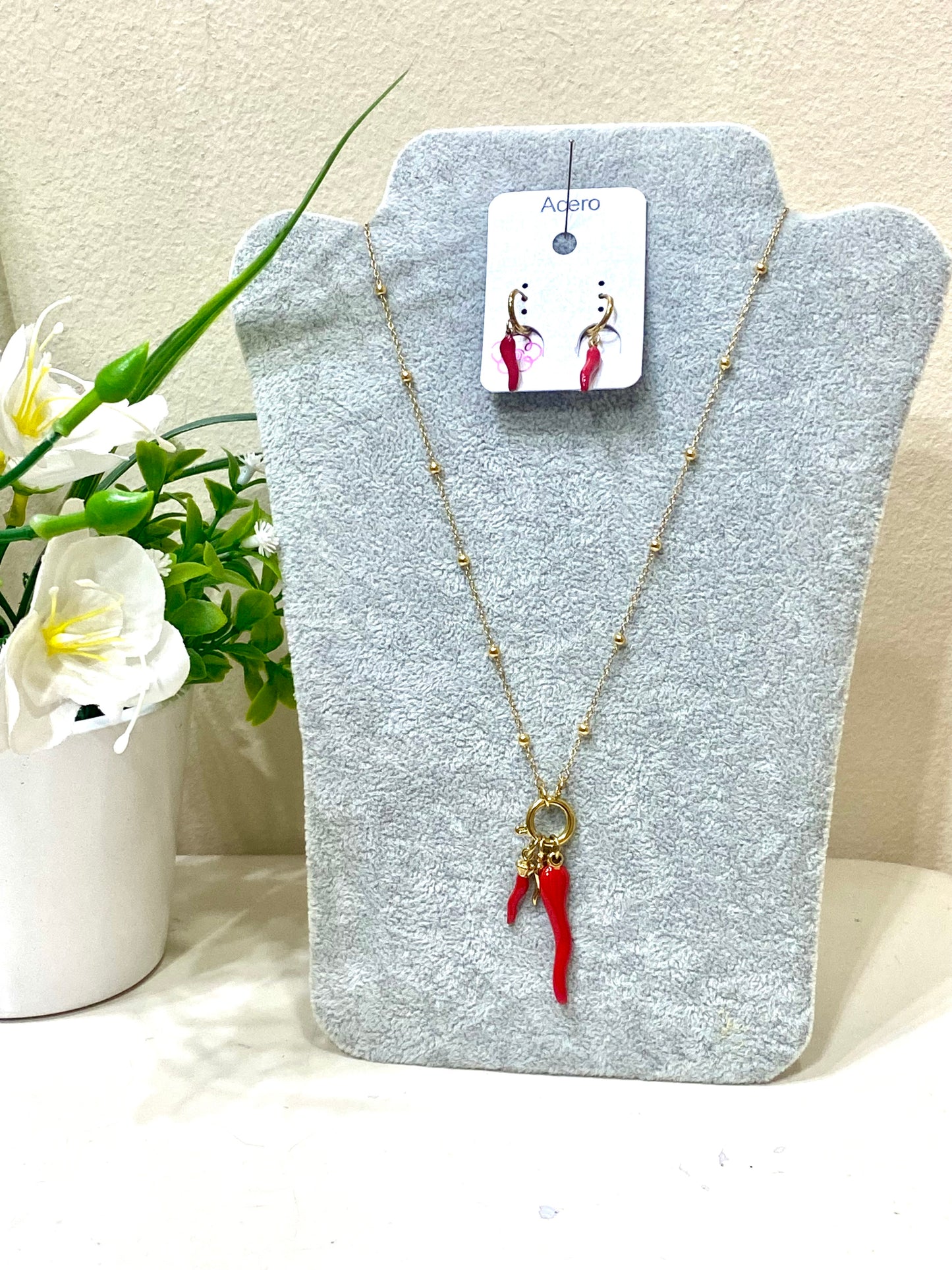 Collar acero pimiento
