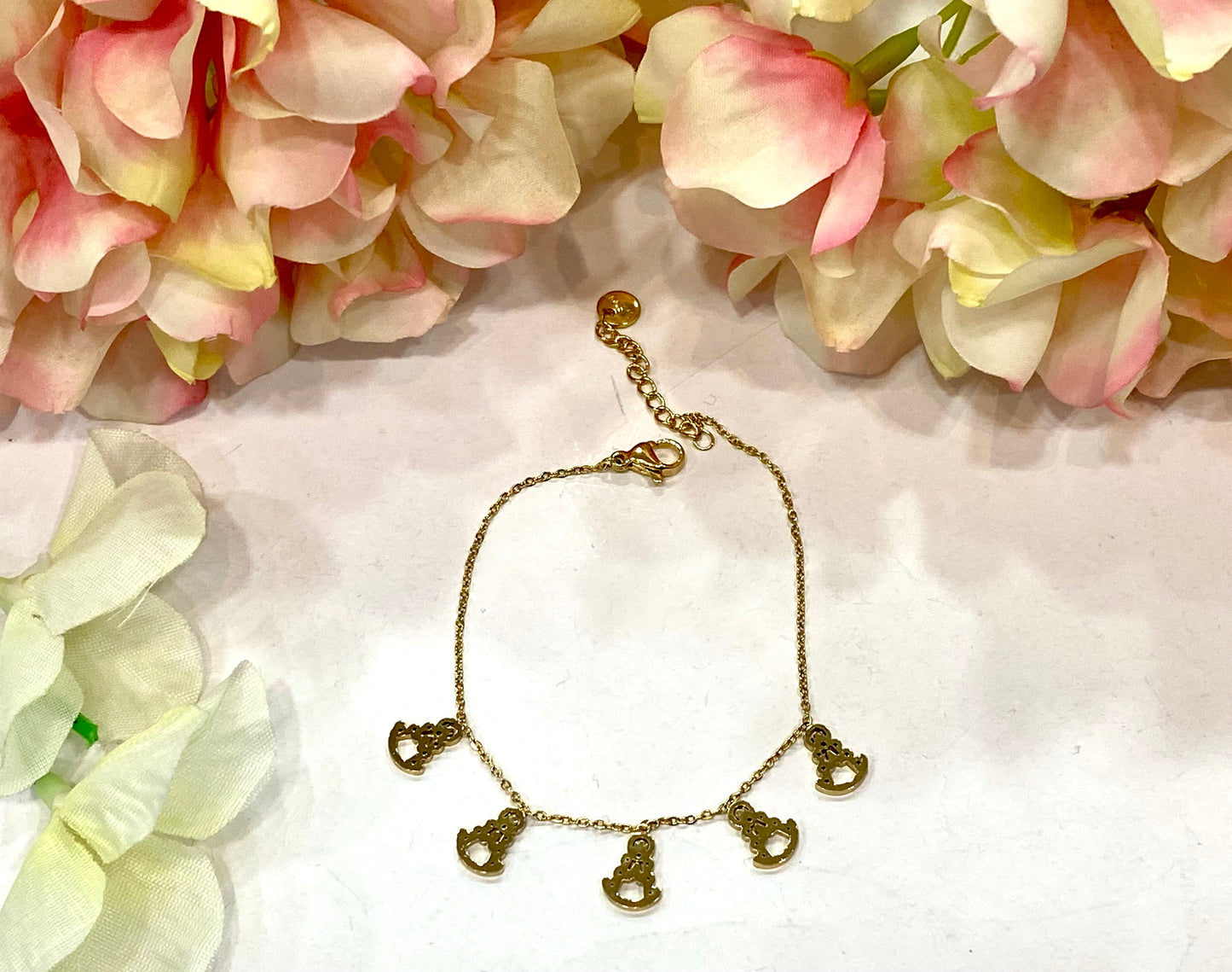 Pulsera acero Virgen del Rocío y Niño