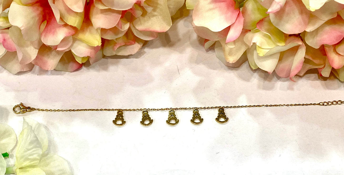 Pulsera acero Virgen del Rocío y Niño