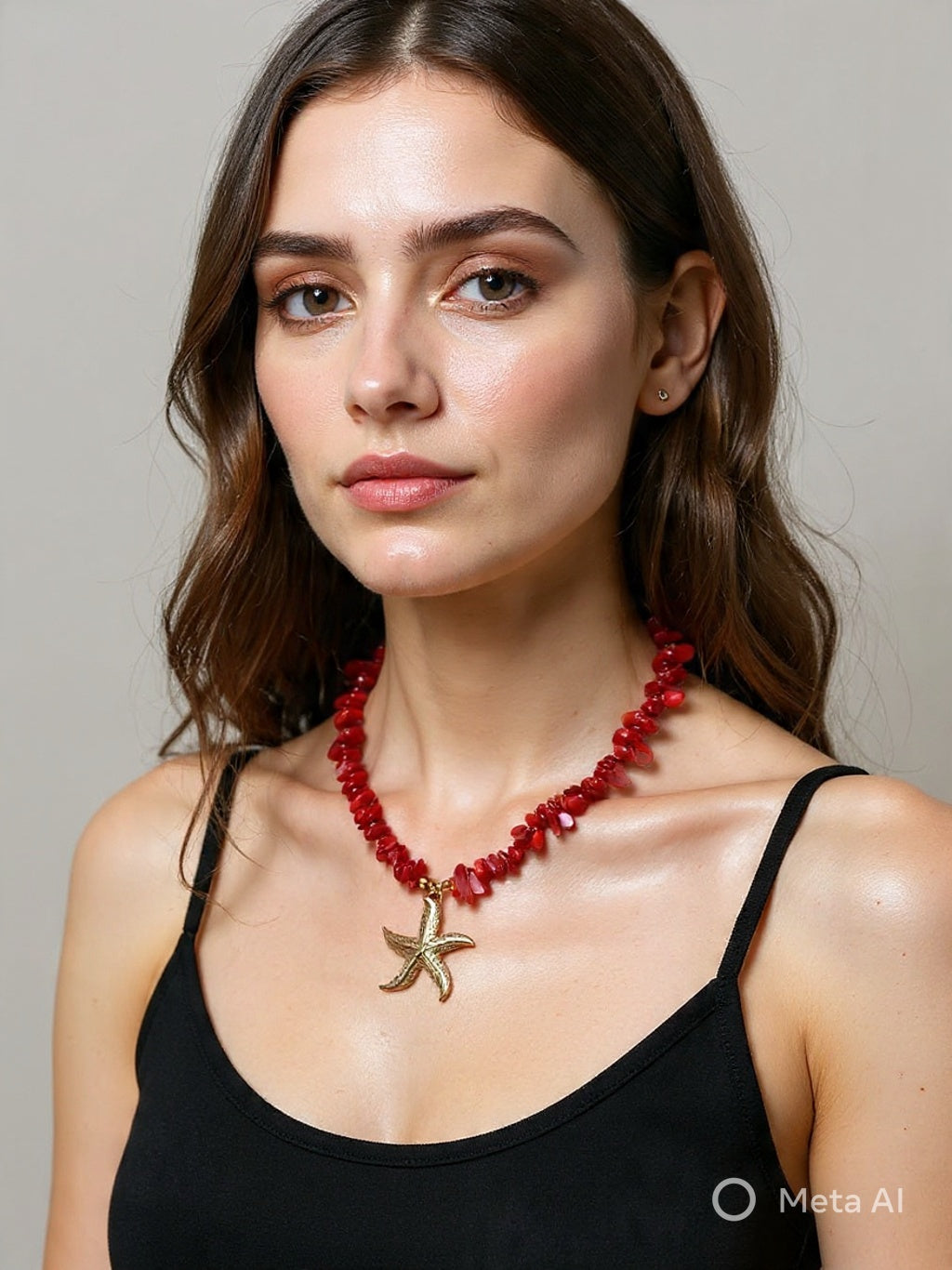 Collar estrella de mar y piedra