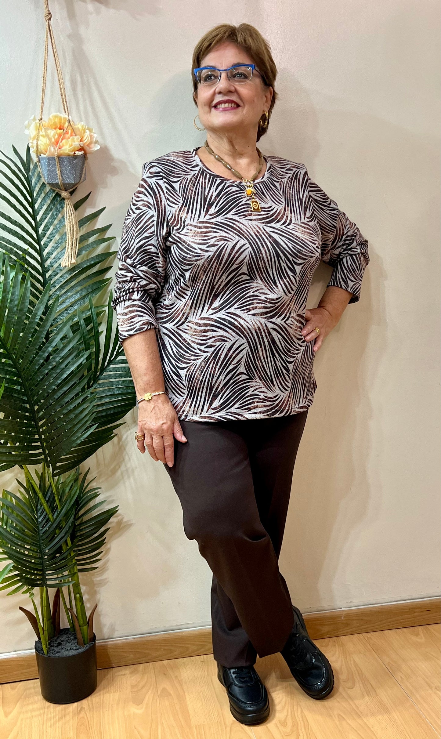 Camiseta estampada ramas