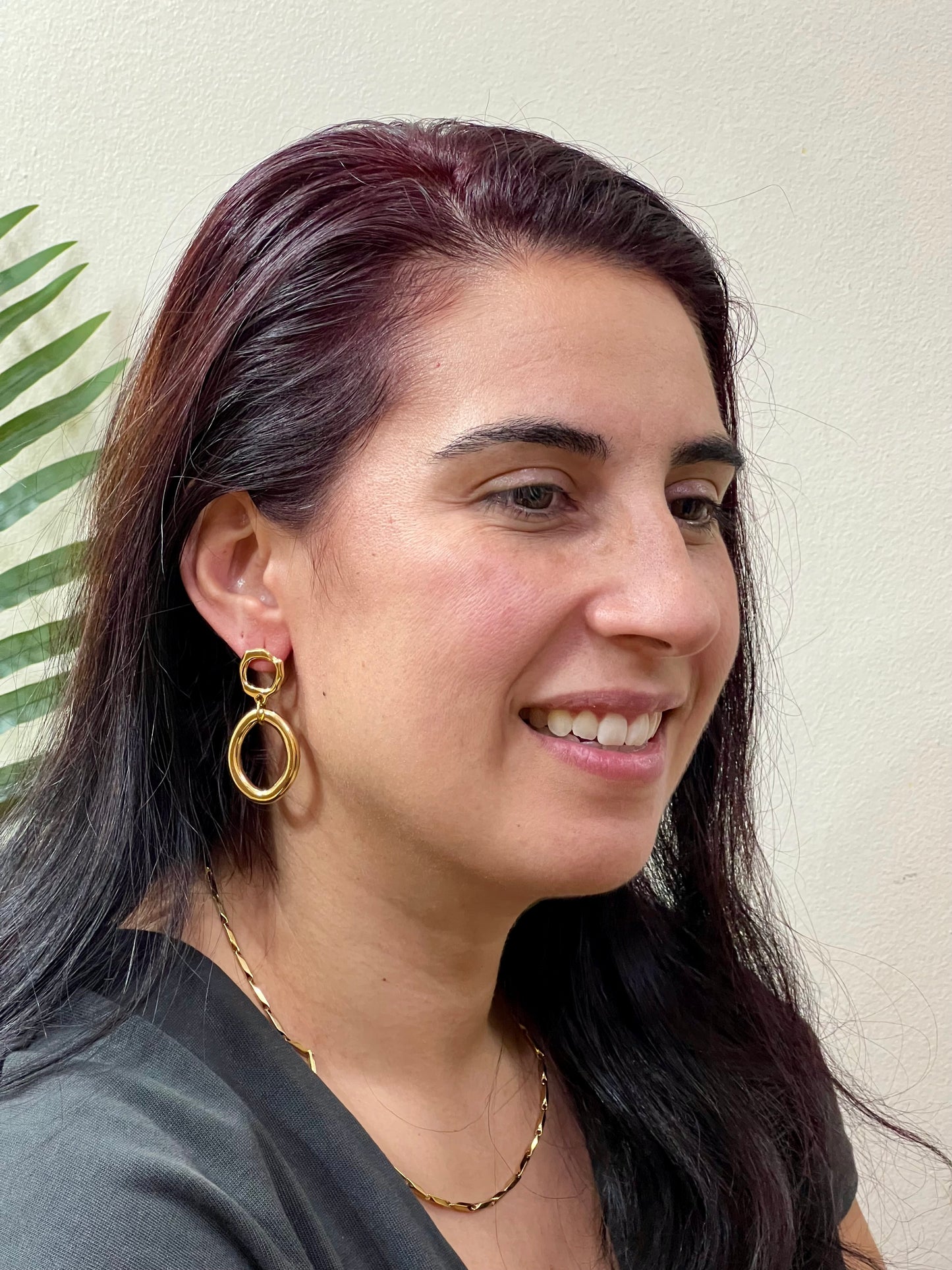 Pendientes acero doble aro maxi