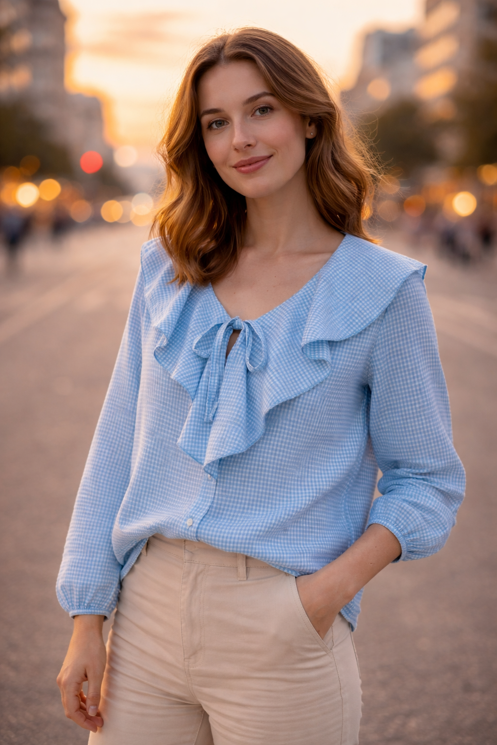 Blusa cuadritos Vichy