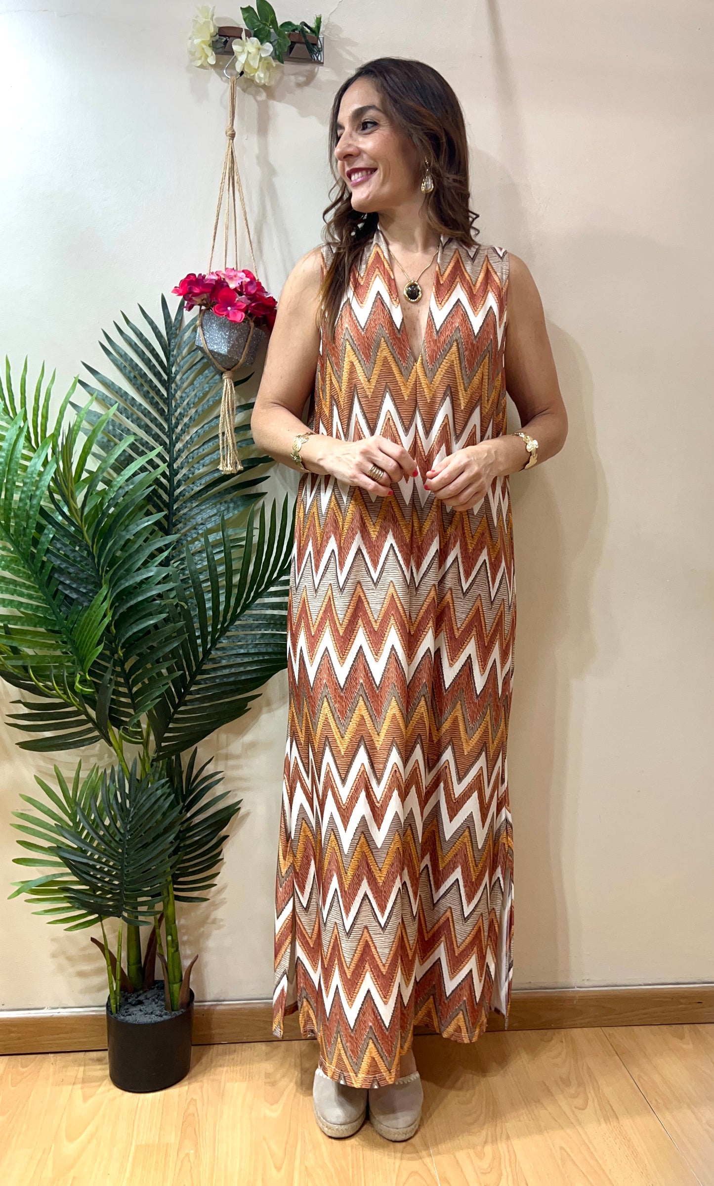 Vestido zig-zag