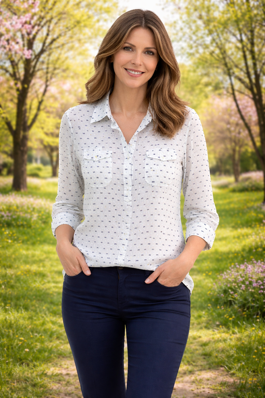 Blusa blanca lacitos
