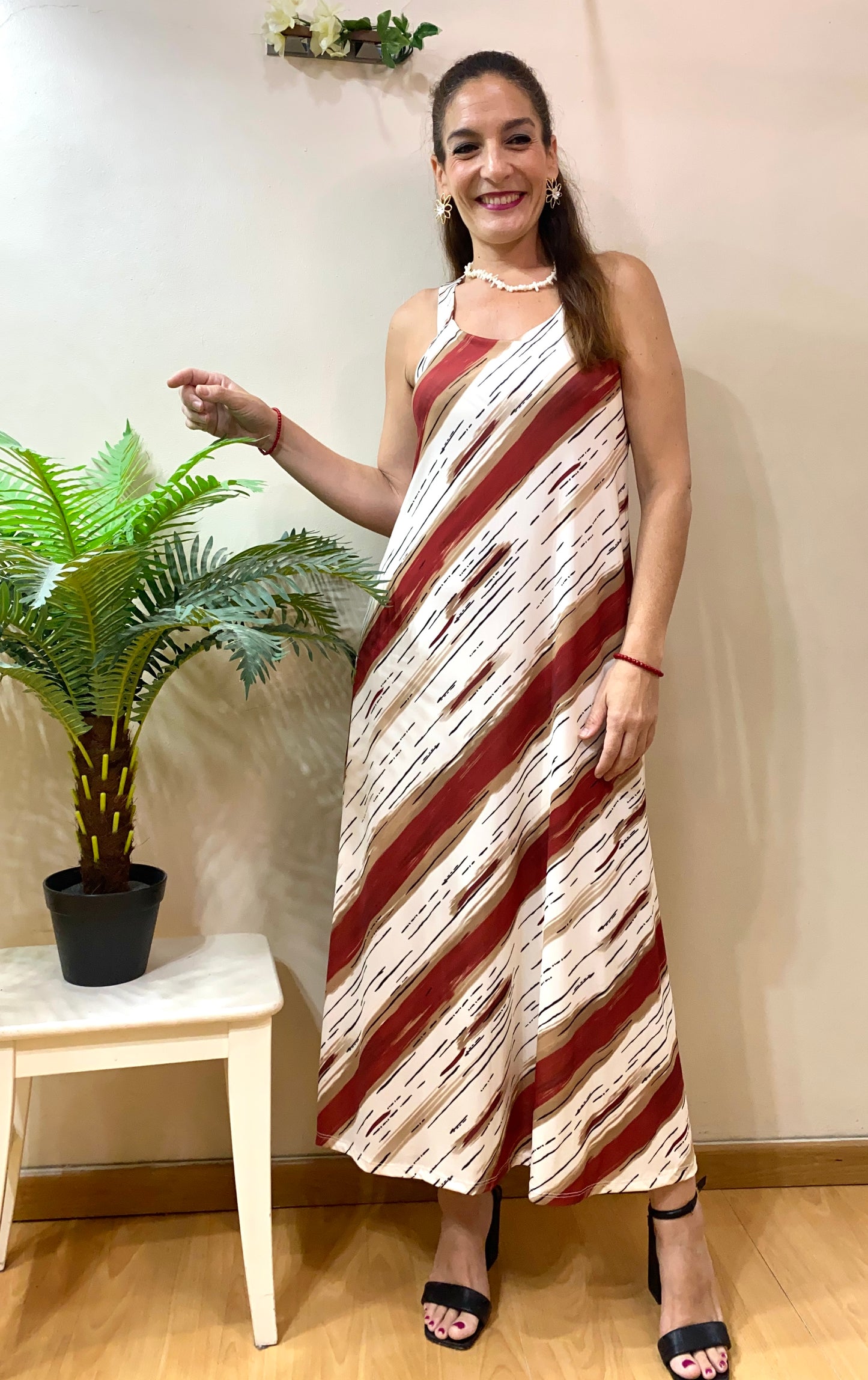 Vestido rayas laterales