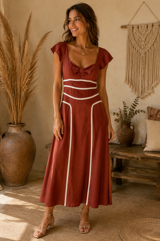 Vestido líneas paralelas