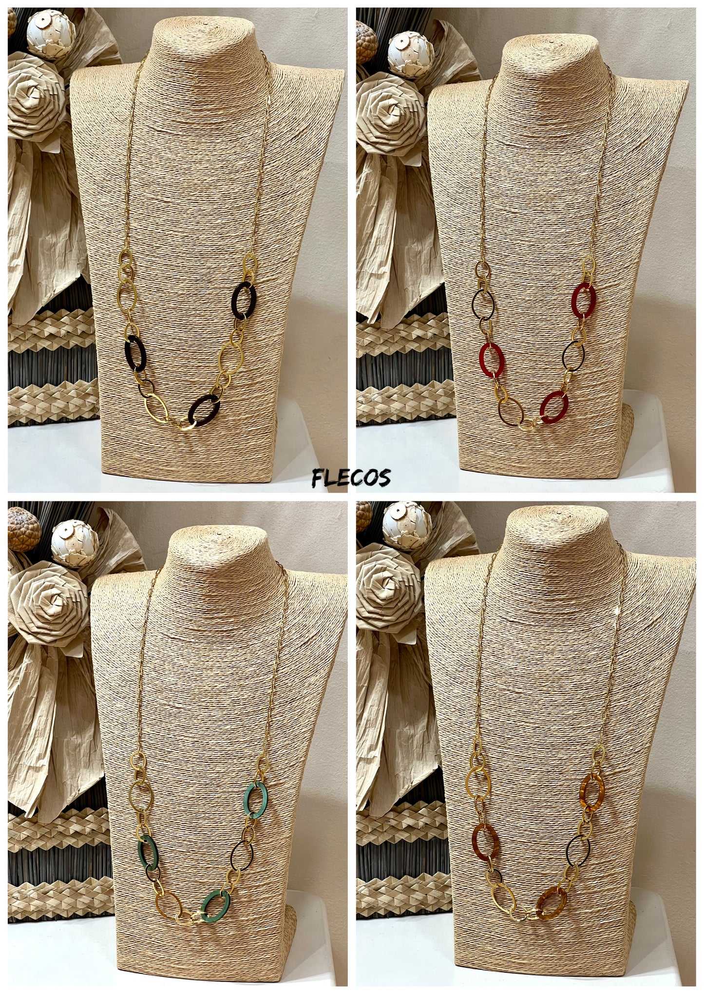 Collar acero largo Golden