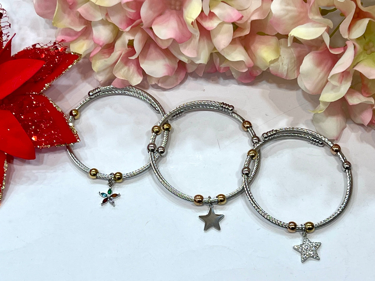 Pulsera acero con fornituras