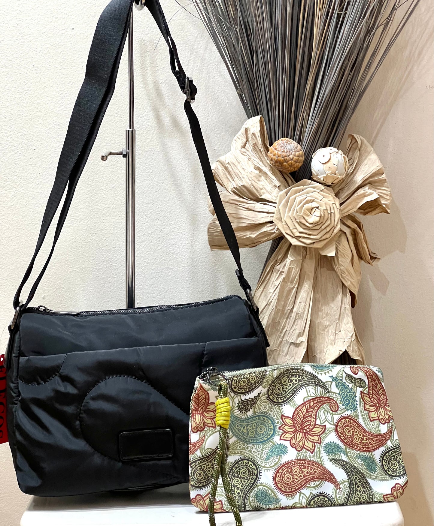 Bolso nylon y cachemir