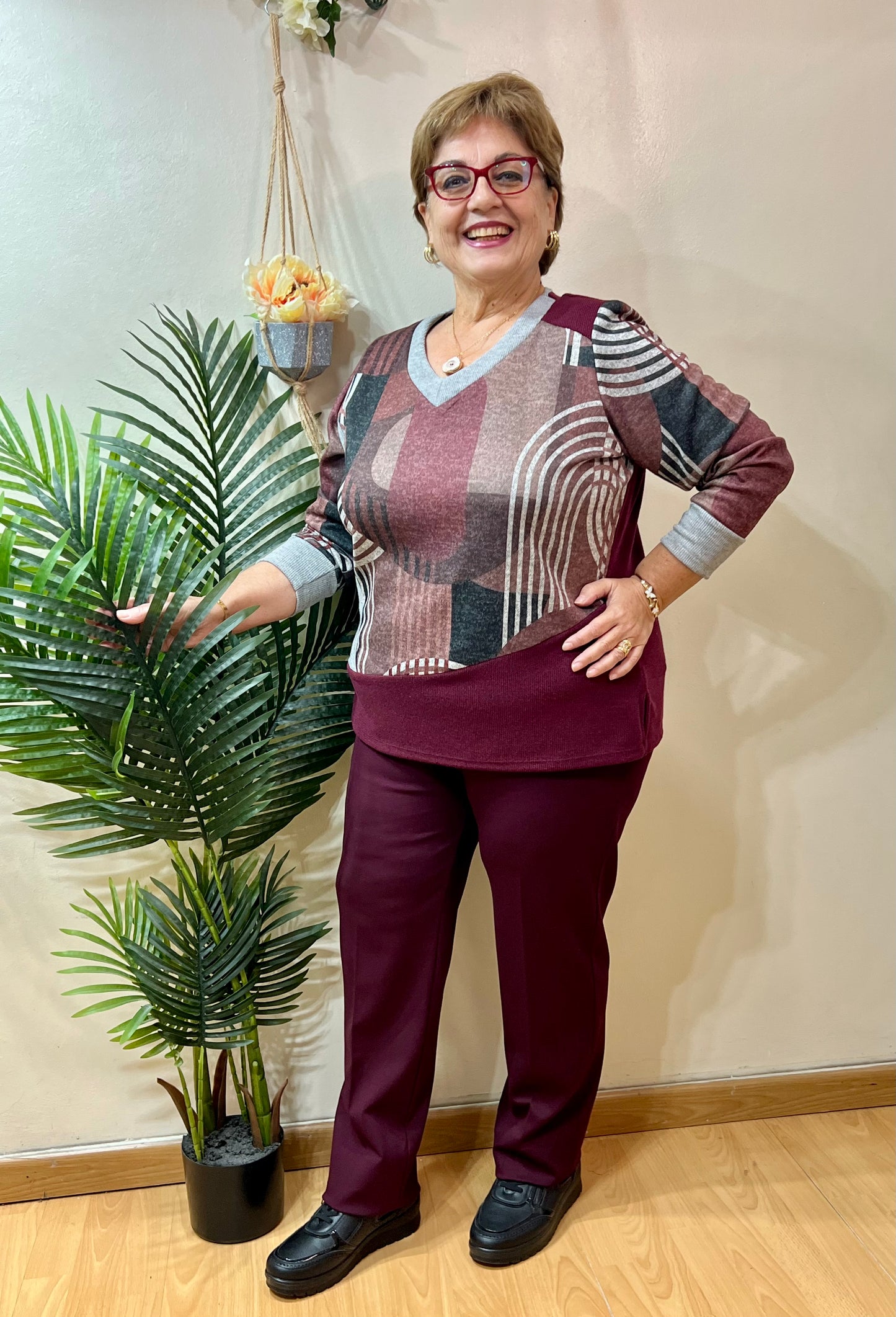 Jersey combi canalé