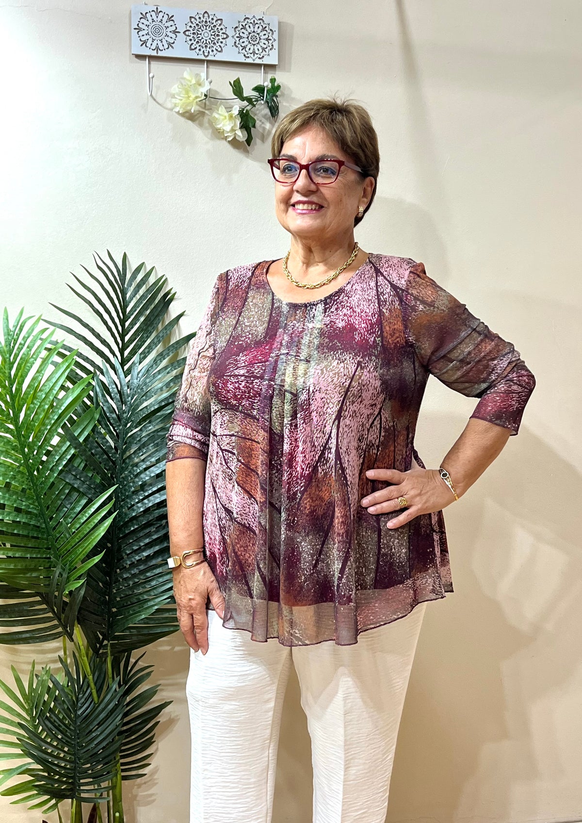 Blusa estampada tul