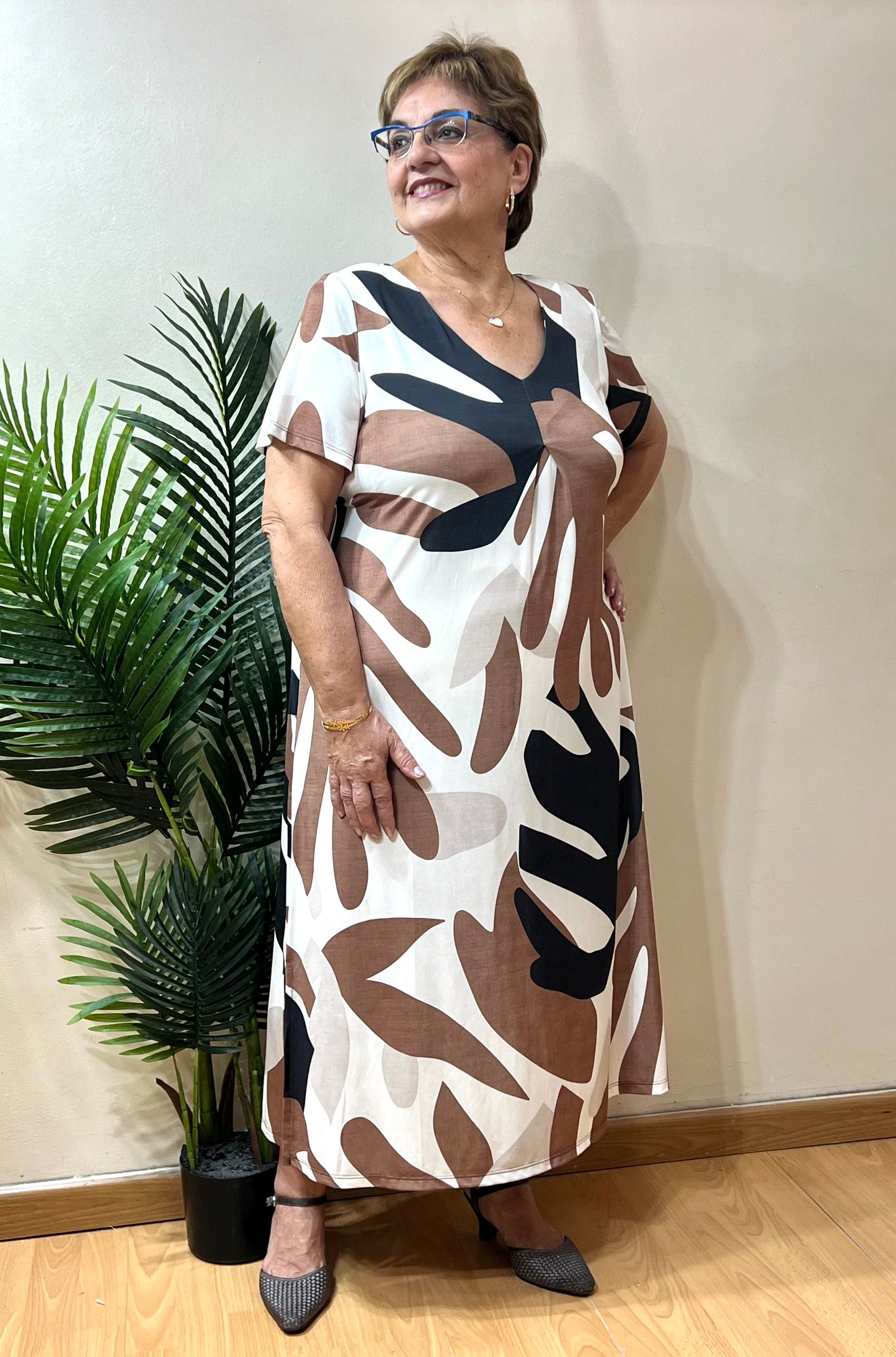 Vestido escote tablón