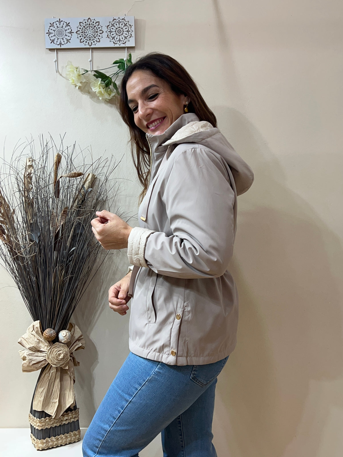 Chaquetón con lazada