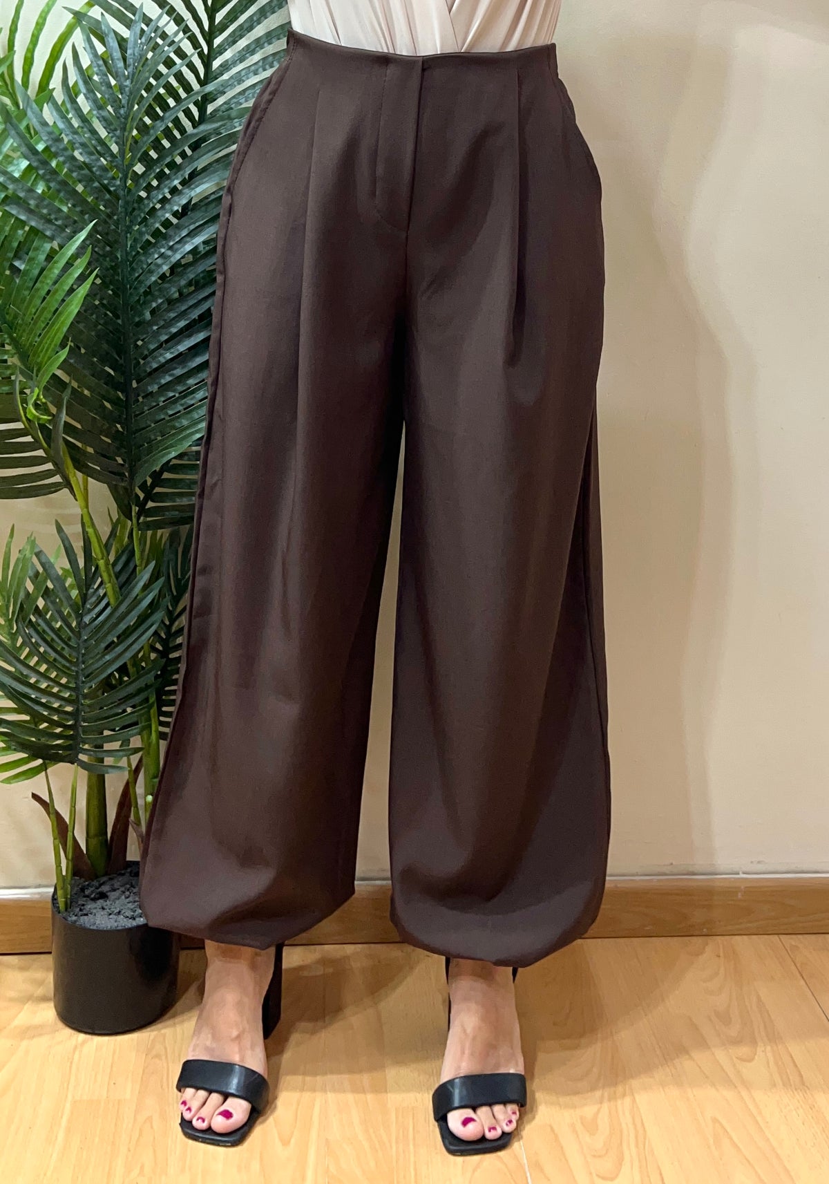 Pantalón bombacho pinzas