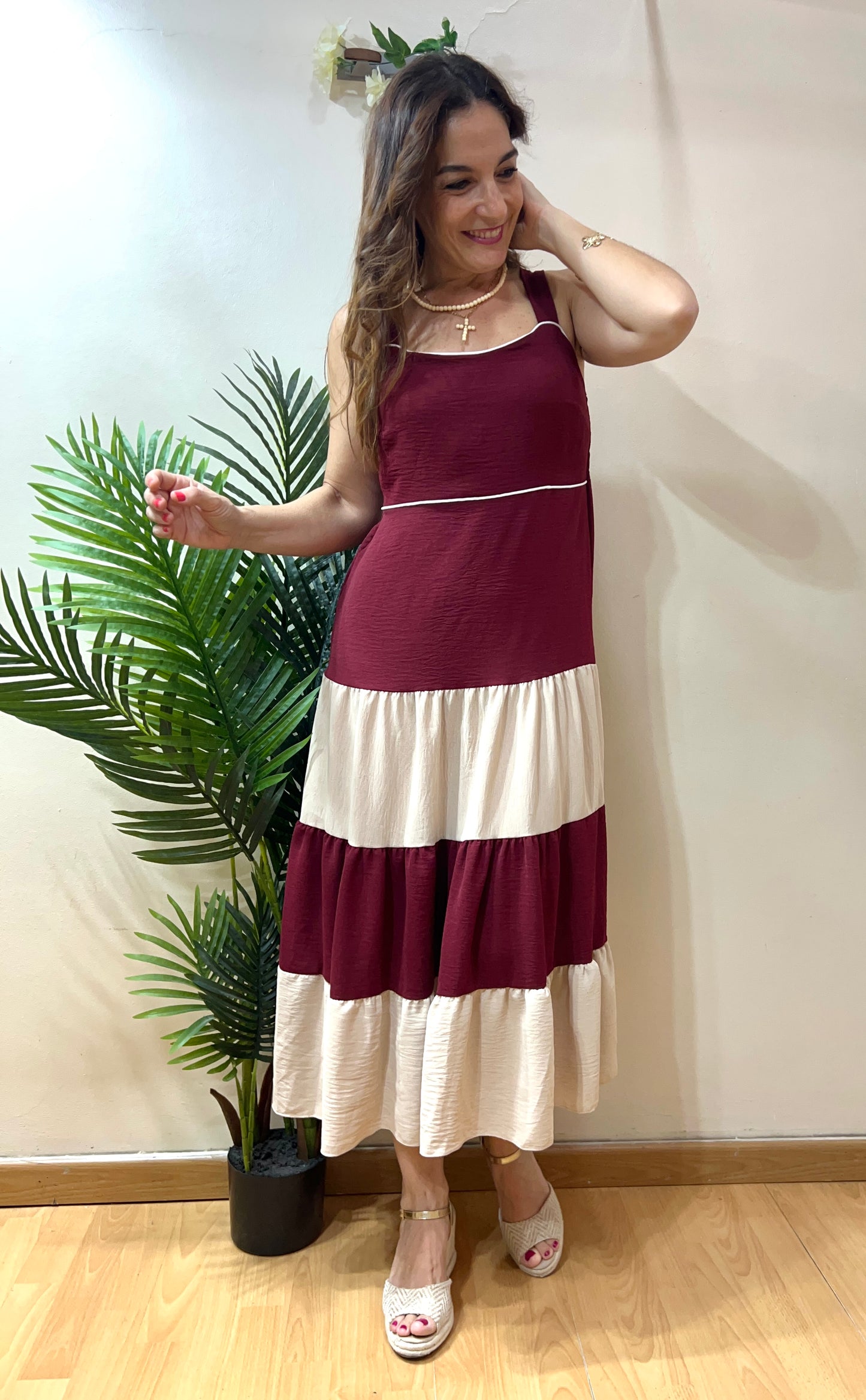 Vestido triple volante