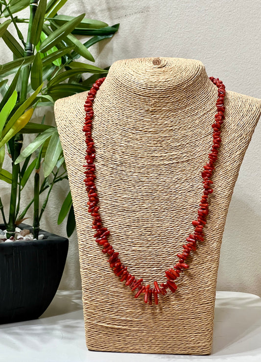 Collar piedra coral (largo)