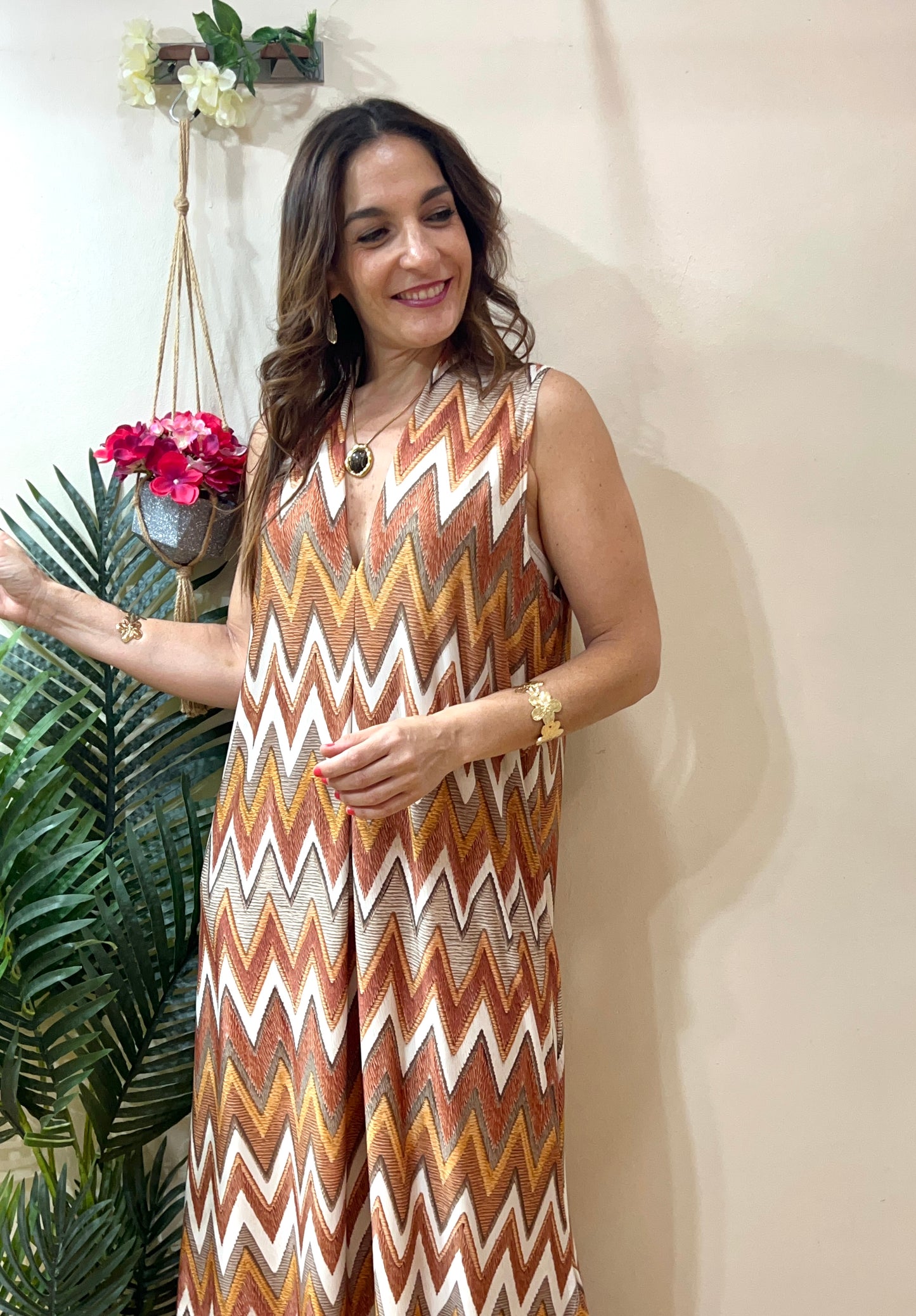 Vestido zig-zag