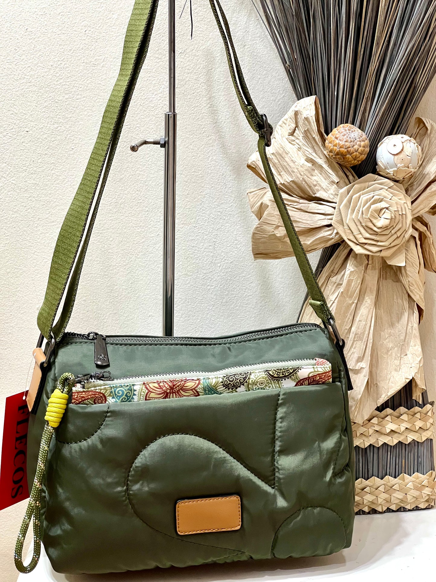 Bolso nylon y cachemir