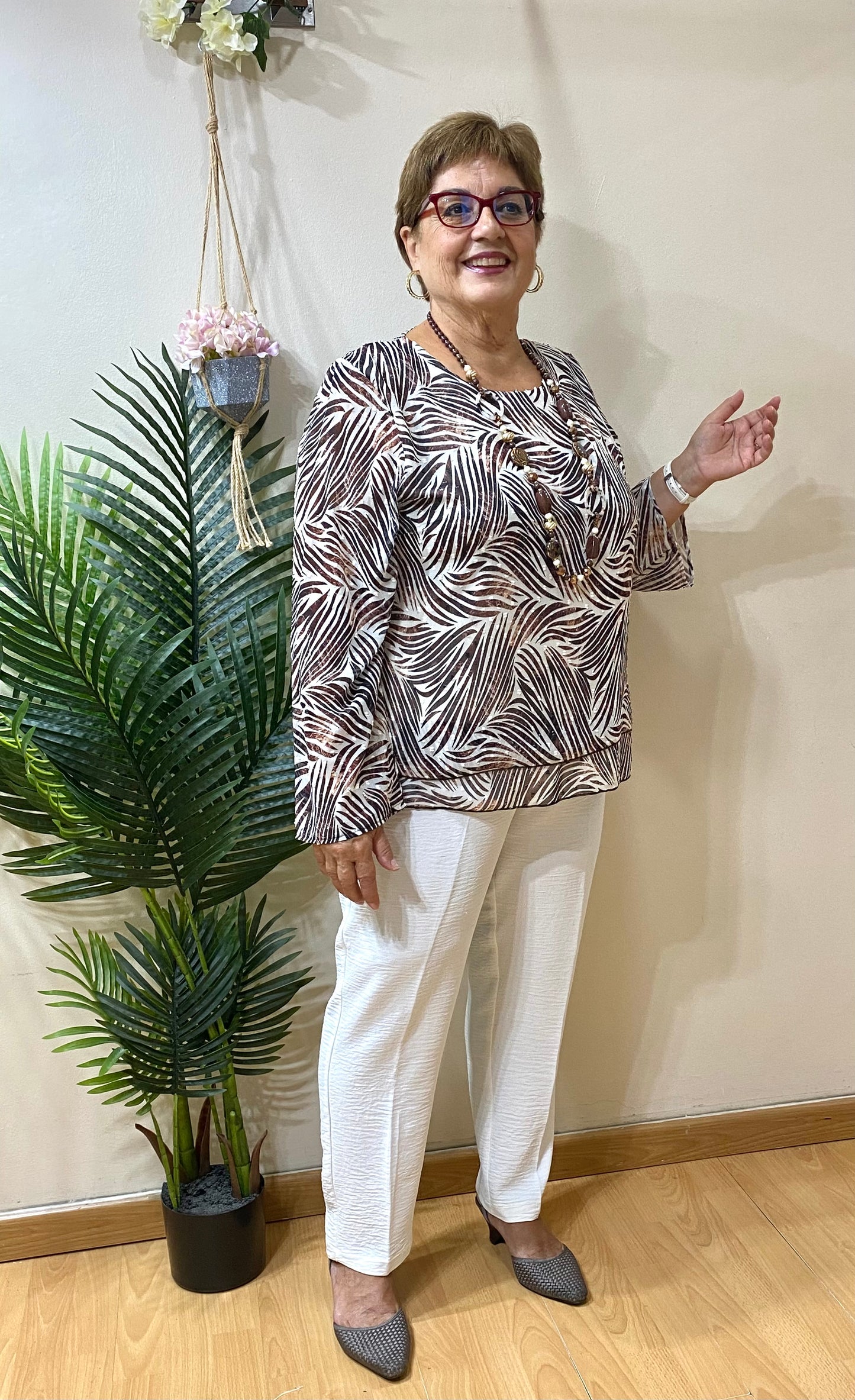 Blusa plumeti hojas otoño