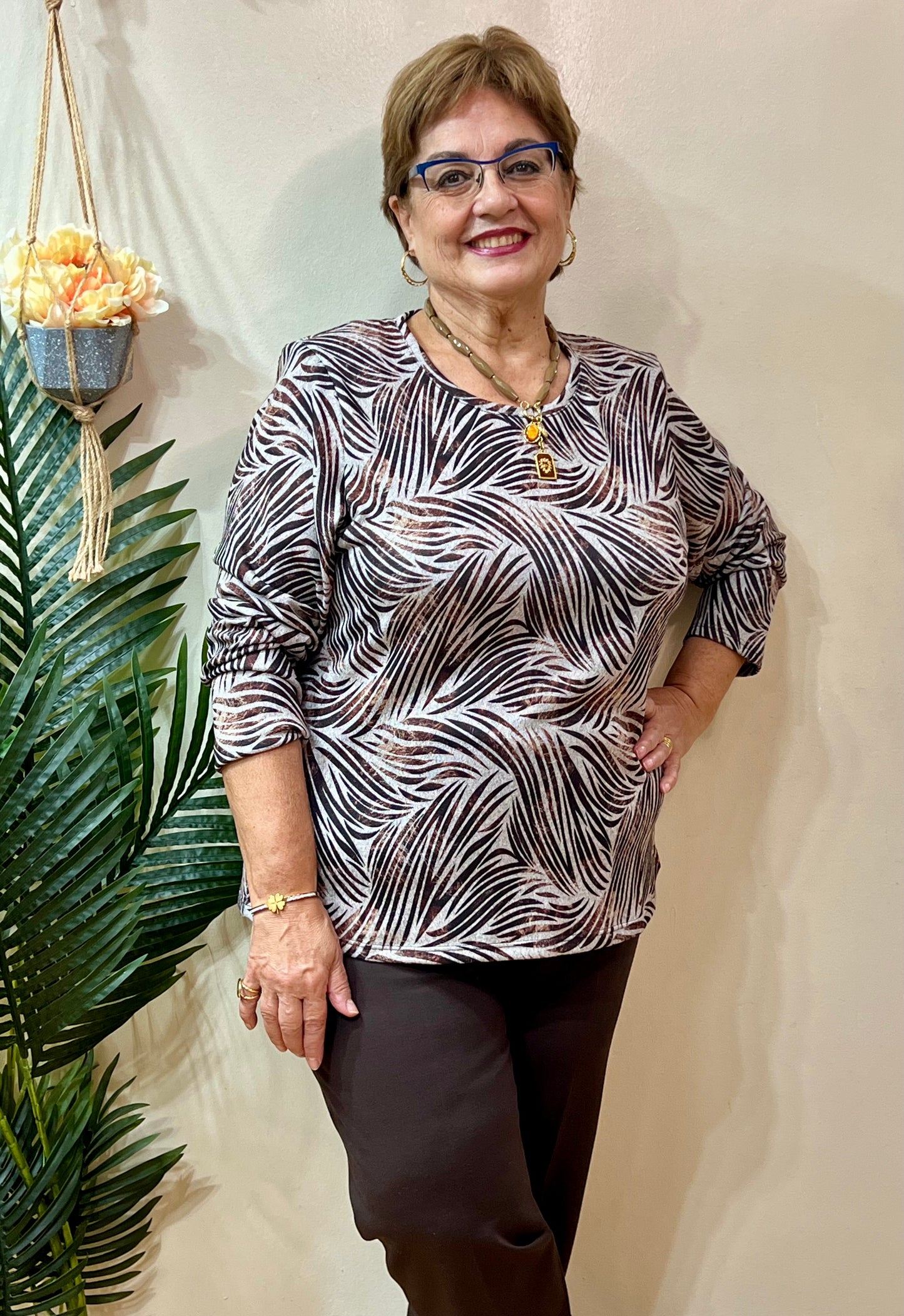 Camiseta estampada ramas