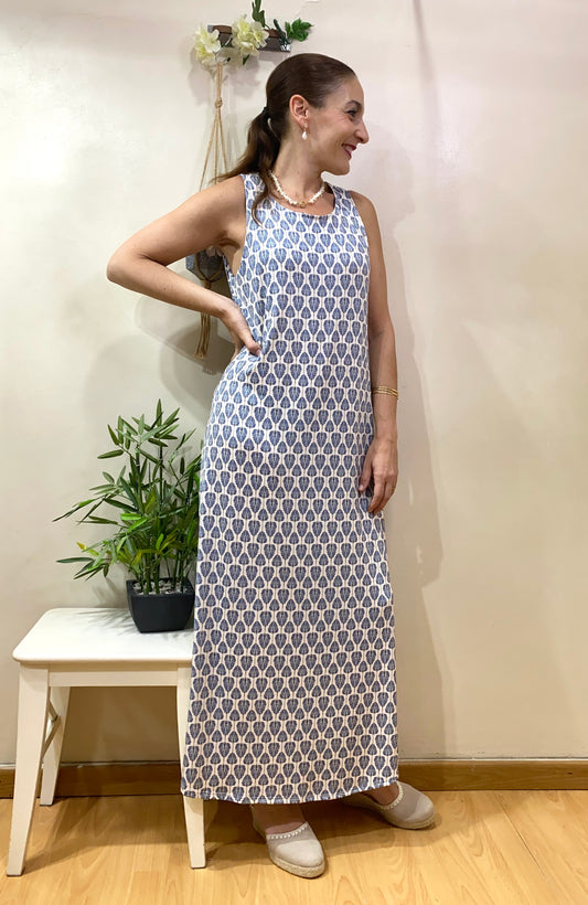 Vestido fluido piñas
