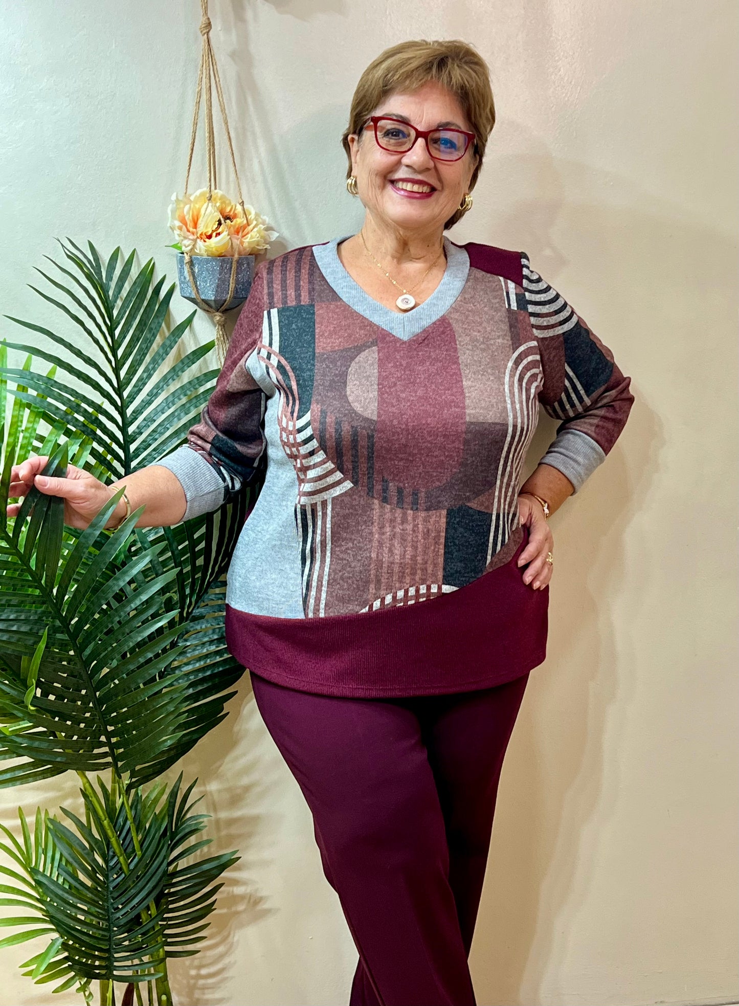 Jersey combi canalé