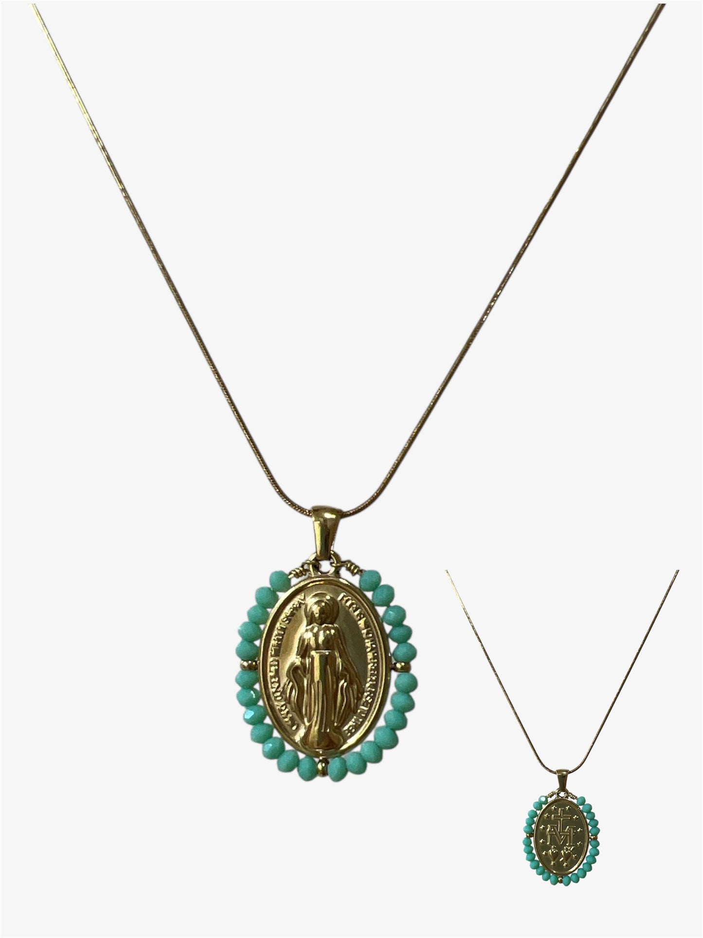 Collar acero Virgen Milagrosa