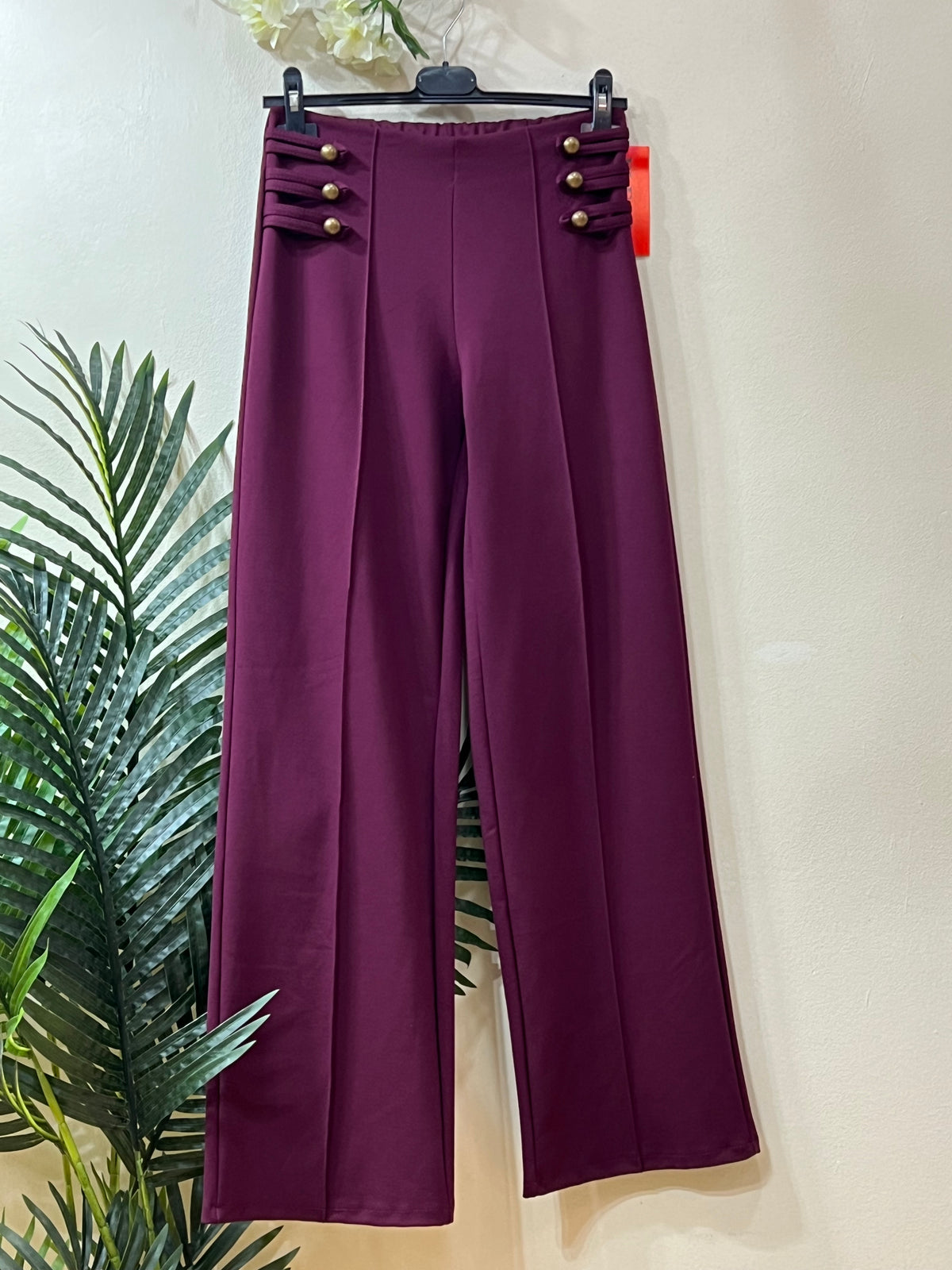Pantalón recto galones