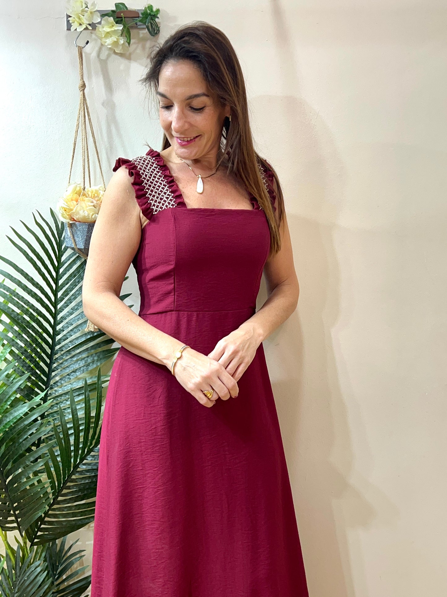 Vestido tirantes zig-zag