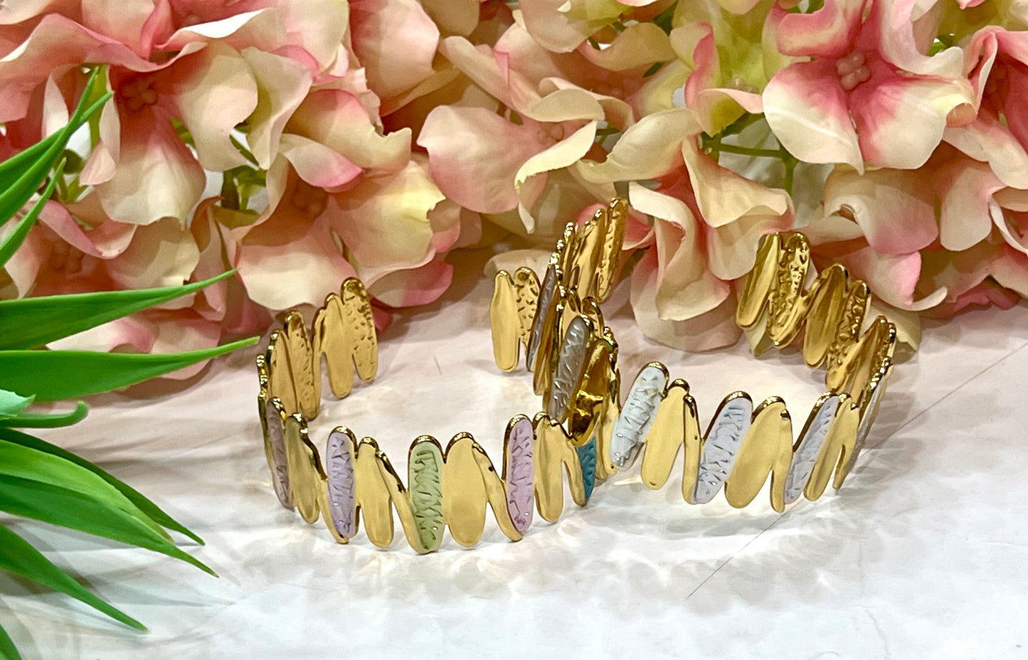 Brazalete acero líneas