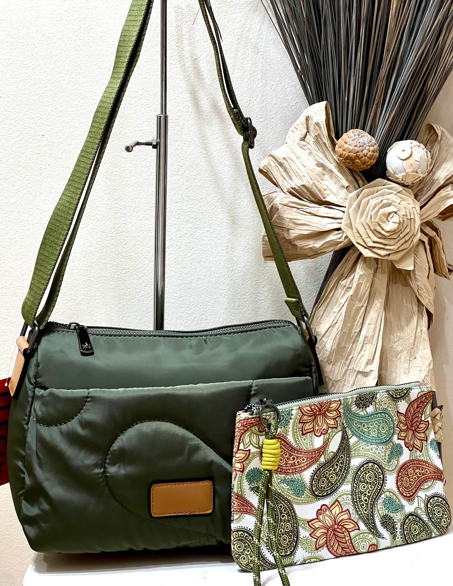 Bolso nylon y cachemir