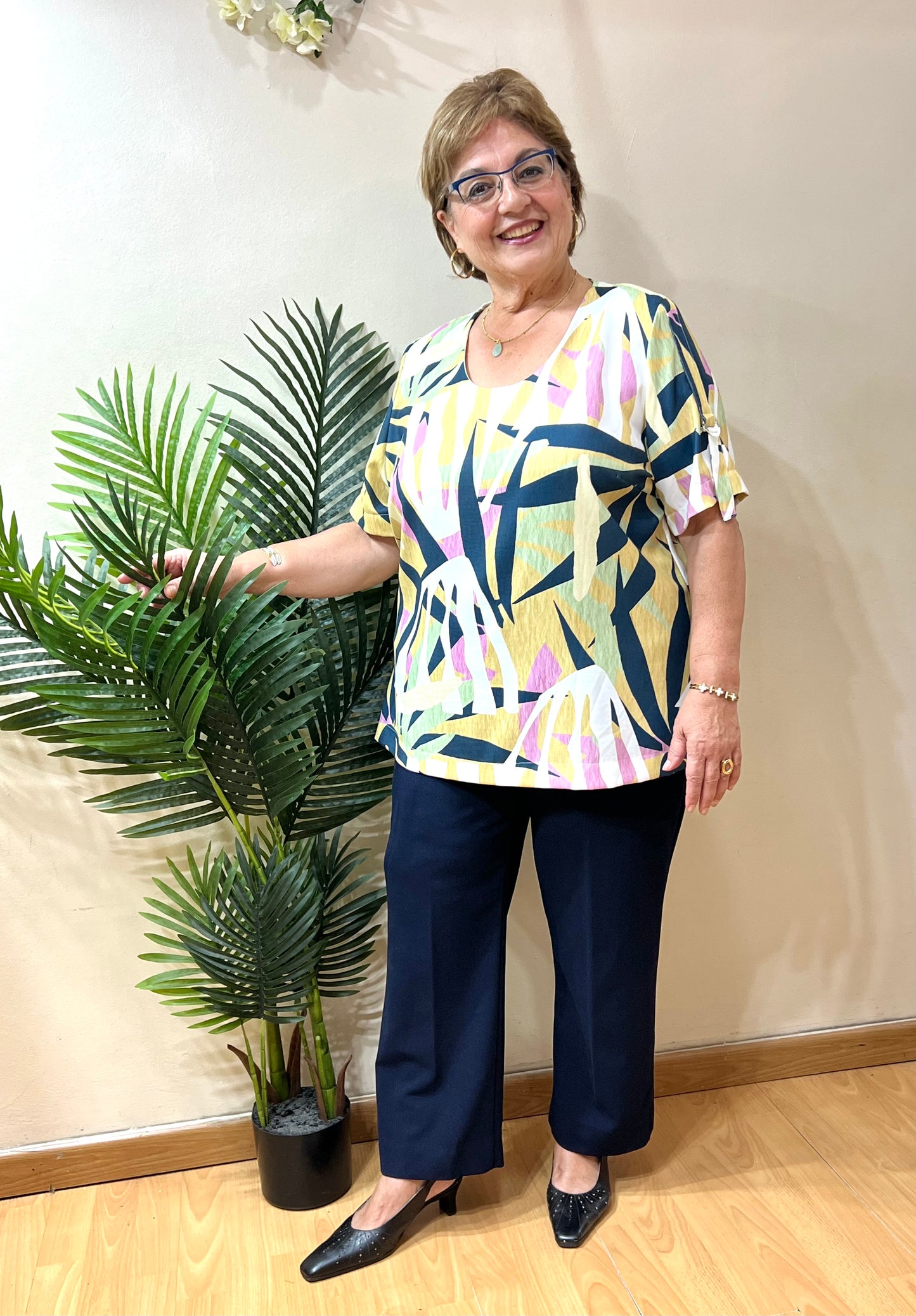 Blusa piqueta manga