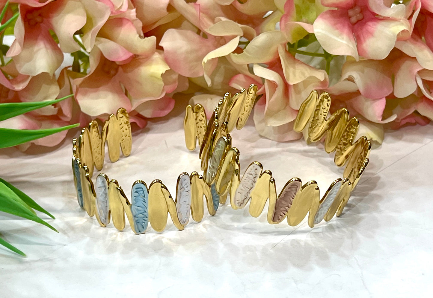 Brazalete acero líneas