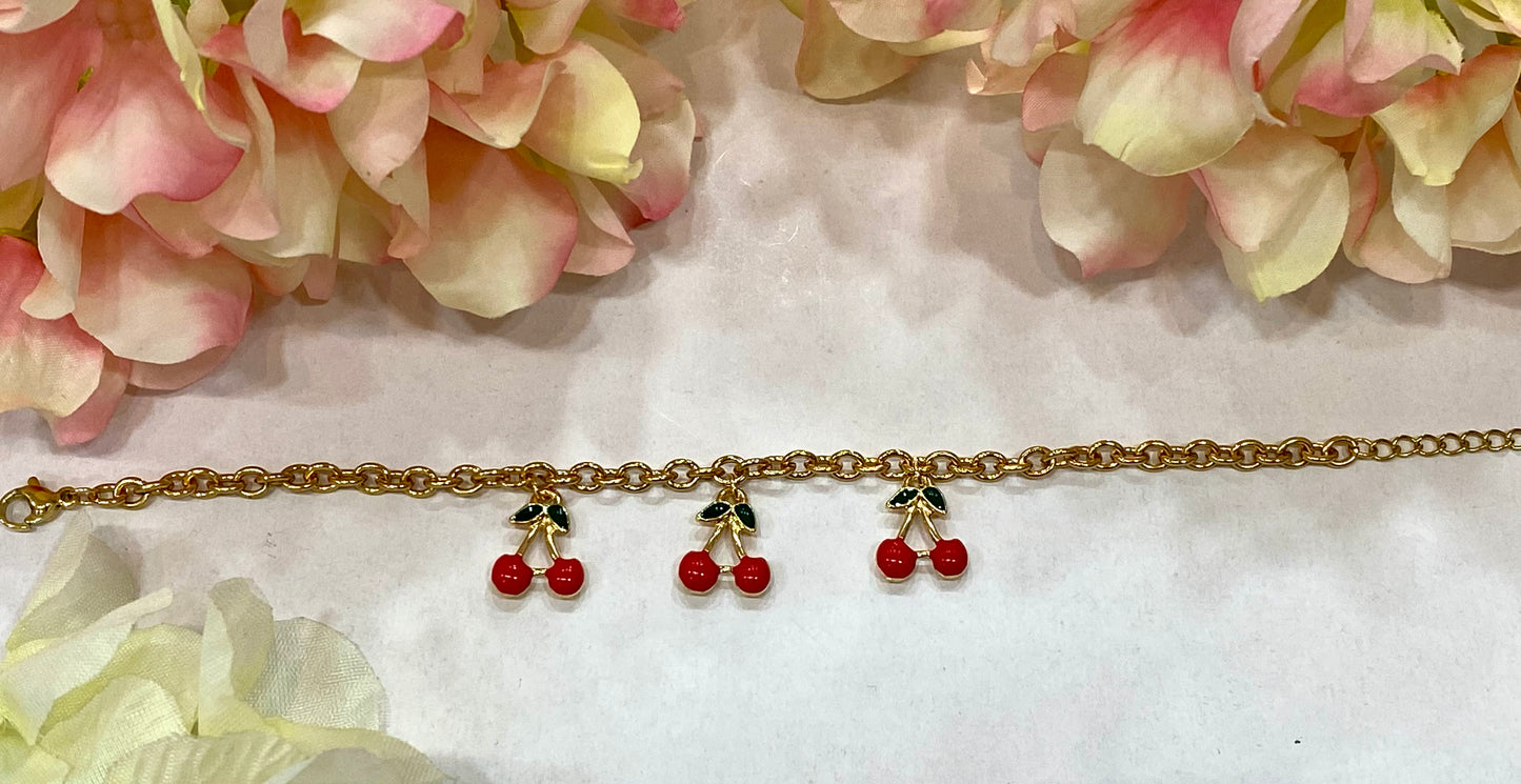 Pulsera acero cerezas