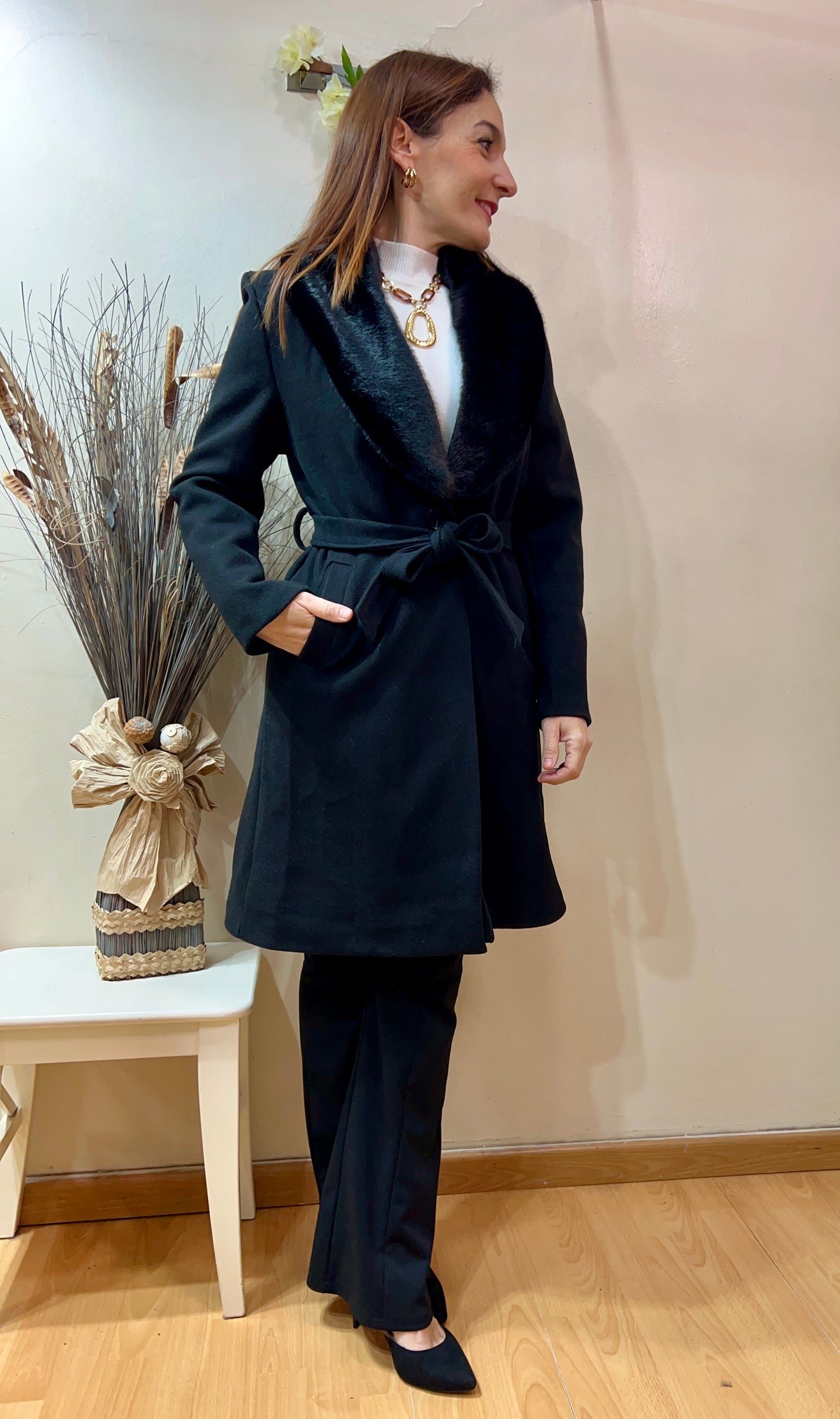 Abrigo pelo desmontable