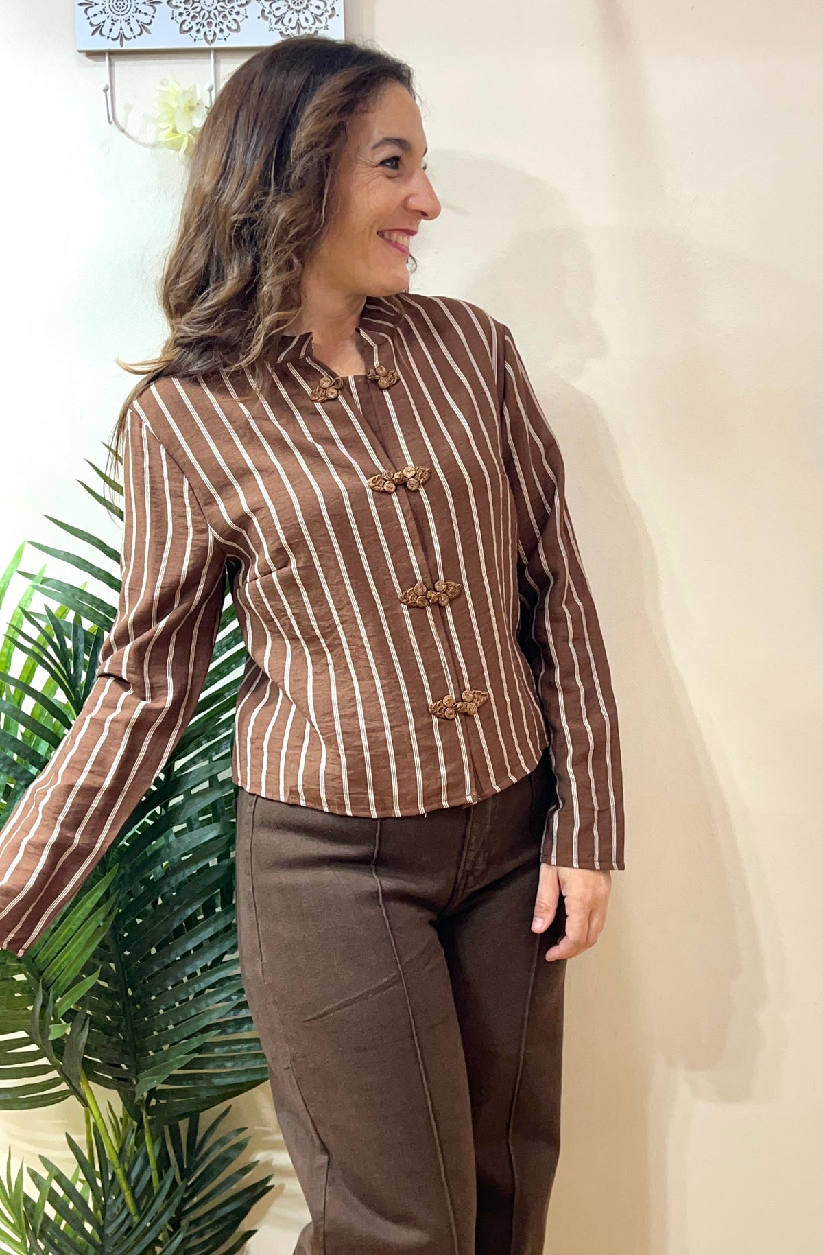 Blusa rayas oriental