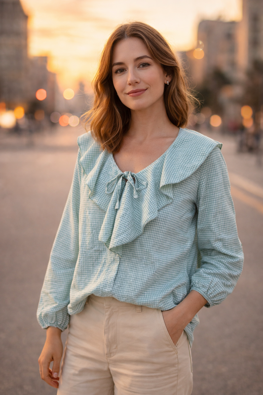 Blusa cuadritos Vichy