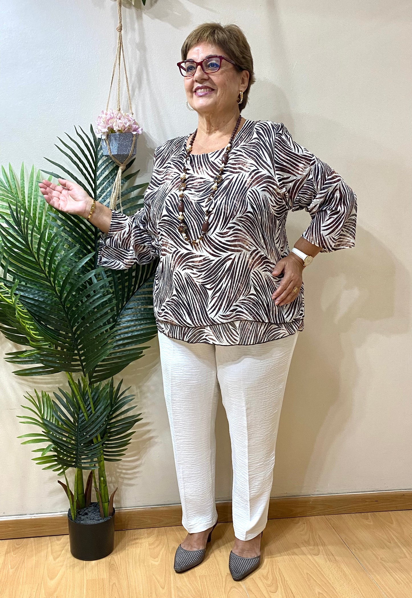 Blusa plumeti hojas otoño